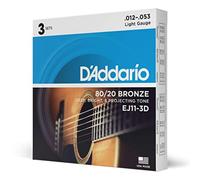 D'Addario Guitar Strings - Acoustic Guitar Strings - 80/20 Bronze - Fo