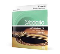 D'Addario Guitar Strings - Acoustic Guitar Strings - 85/15 Bronze - For 6 String Guitar - Full, Bright Tone - EZ920 - Medium Light, 12-54