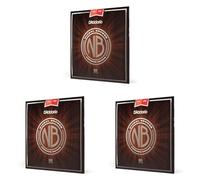 D'Addario Guitar Strings - Acoustic Guitar Strings - For 6 String Guitar - Increased Corrosion Resistance - Full Tonal Spectrum - NB1356 - Nickel Bronze, Medium, 13-56 (Pack of 3)