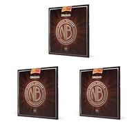 D'Addario Guitar Strings - Acoustic Guitar Strings - Nickel Bronze - For 6 String Guitar - Increased Corrosion Resistance - Full Tonal Spectrum - NB1047 - Extra Light, 10-47 (Pack of 3)