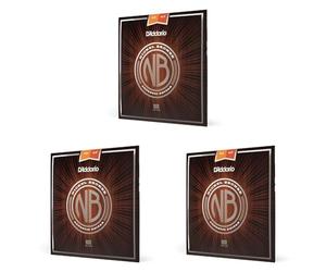 D'Addario Guitar Strings - Acoustic Guitar Strings - Nickel Bronze - For 6 String Guitar - Increased Corrosion Resistance - Full Tonal Spectrum - NB1047 - Extra Light, 10-47 (Pack of 3)
