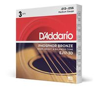 DAddario EJ17-3D Phosphor Bronze Medium 13-56 x 3 Pack
