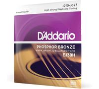 D'Addario Guitar Strings - Phosphor Bronze Acoustic Guitar Strings - EJ38H - Ri