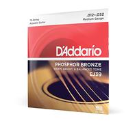 D'Addario Guitar Strings - Phosphor Bronze Acoustic Guitar Strings - EJ39 - Rich, Full Tonal Spectrum - For 12 String Guitars - 12-52 Medium 12-String