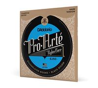 D'Addario Guitar Strings - Pro-Arte Classical Guitar Strings - EJ50 - Nylon Guitar Strings - Silver Plated Wound, Black Nylon Core - Hard Tension