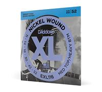 D'Addario Guitar Strings - XL Nickel Electric Guitar Strings - EXL116 - Perfect Intonation, Consistent Feel, Reliable Durability - For 6 String Guitars - 11-52 Medium Top/Heavy Bottom