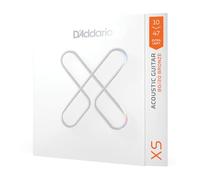 D'Addario Acoustic Guitar Strings, XS 80/20 Bronze Coated, XSABR1047, Extra Light Gauge 10-47, 6-String Set, Pack of 1