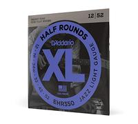 D'Addario Electric Guitar Strings EHR350 Half-Round Semi-Flat Wound Jazz Light 12-52