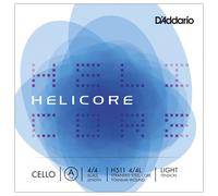 D'Addario Helicore Cello Single A String, 4/4 Scale, Light Tension