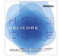 D'Addario Helicore Violin Single D String, 3/4 Scale, Medium Tension