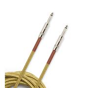 D'Addario Guitar Cable Custom Series Braided – Nickel-plated 1/4" Ends, Cut-resistant, 20 ft Tweed