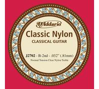 D'Addario J2702 Student Nylon Normal Tension Single Second String for Classical Guitar