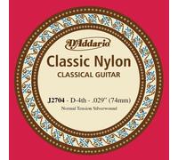 D'Addario J2704 Classic Silver Wound Nylon 4th (D) String for Classic Guitar X5