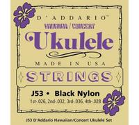 DAddario J53 Hawaii Concert Ukulele Strings Black