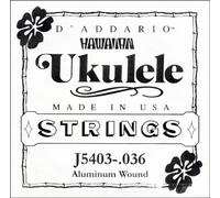 D'Addario J5403 Aluminum Wound Tenor Ukulele Single String, Third String, .036