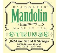 D'Addario EJ62 80/20 10-34 Bronze Light Mandolin String