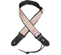 D'Addario Accessories Jacquard Ukulele Straps - Ukulele Strap No Drill - Paisley, Gray/Orange