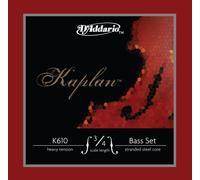 D'Addario Kaplan Bass 10Blk Set 3/4 Hvy (K6103/4H-B10)