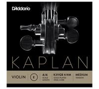 DAddario Kaplan Gold-Plated Violin E String Ball End Medium
