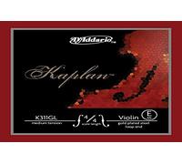 D'Addario Kaplan Gold-Plated Violin String - Single E String - K311GL 4/4M - Violin Strings - 4/4 Scale, Medium Tension, Loop End