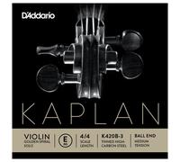 D'Addario Kaplan Golden Spiral Solo Violin String - Single E String - K420B-3 - Violin Strings - 4/4 Scale, Medium Tension, Ball End