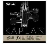 DAddario Kaplan Golden Spiral Solo Violin E String Loop End Light