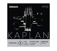 D'Addario Kaplan Vivo Violin String - Single A String - KV312 1/2M - Violin Strings - 1/2 Scale, Medium Tension