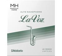 D'Addario La Voz Alto Sax Reeds - Alto Saxophone Reeds - RJC10MH - Unfiled Cut - Medium-Hard - 10-Pack