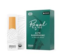 D'Addario La Voz Alto Sax Reeds - Alto Saxophone Reeds - RJC10MH - Unfiled Cut - Medium-Hard - 10-Pack