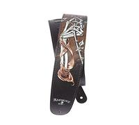 D'Addario Leather Guitar Strap - Alchemy Gothic Collection - Adjustable Straps Compatible with Electric, Acoustic, & Bass Guitars - Cryptorosa