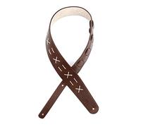 D'Addario Leather Guitar Strap - Guitar Accessories - Electric Guitar Strap, Acoustic Guitar Strap, Acoustic Electric Guitar Strap & Bass Guitar Strap - Leather Guitar Straps - Decorative Stitch