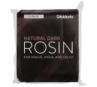 D'Addario Natural Violin & Cello Rosin, Dark, 2 Pack