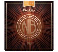 D'Addario Acoustic Guitar Strings, Nickel Bronze, NB1256, Light Top/Medium Bottom Gauge 12-56, 6-String Set, Pack of 1