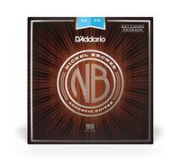 D'Addario Acoustic Guitar Strings NB1252BT - Nickel Bronze, Light 12-52, Balanced Tension, 6-String