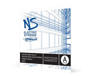 D'Addario NS Electric 4/4 Scale Medium Tension Single A String for Bass/Cello