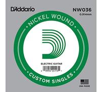 D'Addario NW036 Nickel Wound Electric Guitar Single String, .036