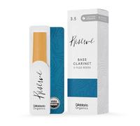 D'Addario Woodwinds Bass Clarinet Reeds Organic Reserve 3.5 - Individually Sealed - 5 Pack