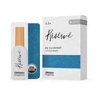 D'Addario Organic Reserve Bb Clarinet Reeds Strength 3.5+, 10-Pack