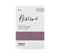 DAddario Organic Reserve Classic Bb Clarinet Reeds 2.5 (10 Pack)