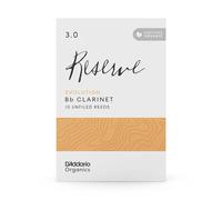 D'Addario Bb Clarinet Reeds Organic Reserve Evolution - Strength 3.0 - 10 Pack (Individually Sealed)