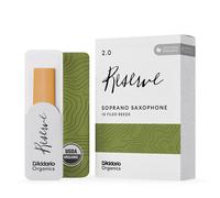 D'Addario Organic Reserve Soprano Saxophone Reeds, Strength 2.0, 10-pack