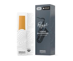D'Addario Organic Royal Hemke Tenor Saxophone Reeds, Strength 3.0, 5-pack