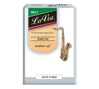 D'Addario Organic Royal La Voz Tenor Saxophone Reeds, Strength Medium Soft, 10-pack