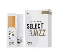 D'Addario Organic Select Jazz Filed Alto Saxophone Reeds, Strength 3 Soft, 10-pa