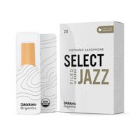 D'Addario Soprano Saxophone Reeds Organic Select Jazz Filed, Individually Sealed, 2S (10 Pack)