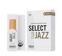 D'Addario Woodwinds - Organic Select Jazz Soprano Sax Reeds - Filed, Medium (3.0) 5-Pack
