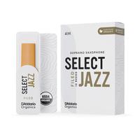 D'Addario Organic Select Jazz Filed Soprano Saxophone Reeds, Strength 4 Medium,