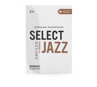 DAddario Organic Select Jazz Unfiled Soprano Sax Reeds 2H (10 Pack)