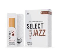D'Addario Organic Select Jazz Unfiled Soprano Saxophone Reeds, Strength 2 Hard,