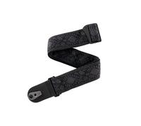 D'Addario Pad Lock Woven Guitar Strap, Monterey Black - Easily Fitted & Secure